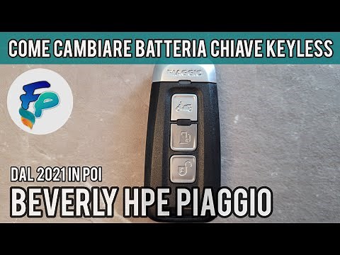 How to replace the keyless remote battery for Piaggio Beverly HPE 2021 onwards