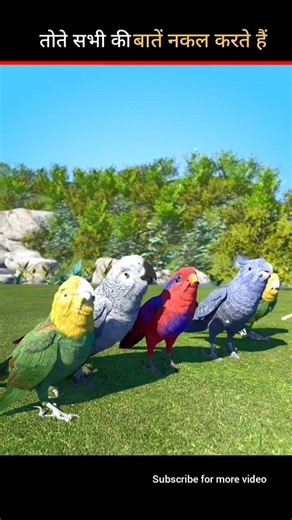 पूरे जंगल को 'गाली' सिखा देगा आपका तोता! 🦜#shortvideo#3d #facts #animation #birds#parrot#shorts
