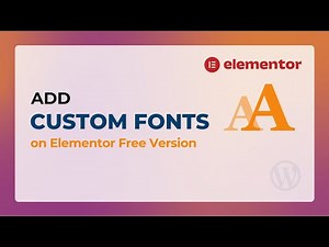 How to add Custom Fonts on Elementor Free Version | Custom Fonts | Elementor