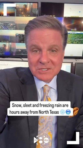 19K views · 8.6K reactions | ❄️ Winter has arrived in North Texas. Snow, sleet, and freezing rain are approaching the area. Click the link in bio for the latest timeline | WFAA | Facebook