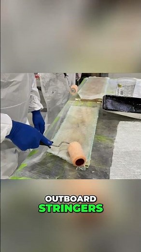 Boat Building: Epoxy & Fiberglass Lamination Techniques Explained #shorts
