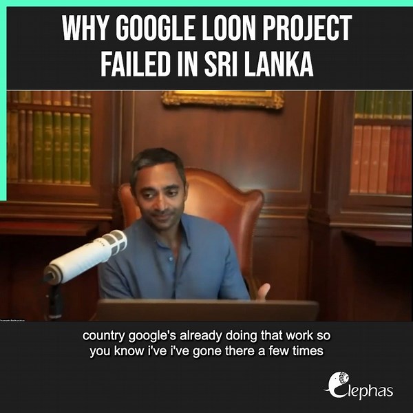 Why Google Loon project failed in Sri Lanka Credit : All In Podcast Did you see any videos about Sri Lanka? send them to us ! Let's show everyone ❤ If you have any issue with this video PLEASE CONTACT US FIRST through (email- slelephas@gmail.com) or DM us. #elephas #srilanka #travel #food #GoHomeGota2022 #ChamathPalihapitiya | Elephas
