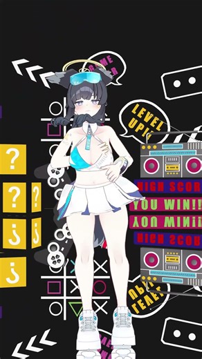 Cheer Hibiki - Sunshine,Rainbow,White Pony【Blue Archive】#hibiki #bluearchive #anime #shortsfeed