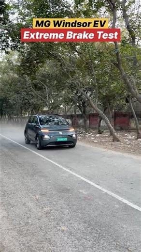 MG Windsor EV Extreme Brake Test| 100-0 km Shocking Result! | MG Windsor EV Emergency Braking Test |