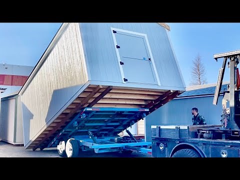 Moving A Huge Shed With A Small Trailer