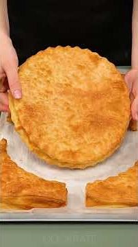 Bakery-style strawberry puff pastry cake. Quick and easy to make.