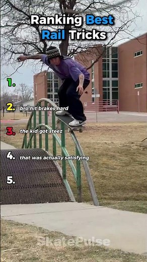 Ranking Best Rail tricks #skateboarding #skating #skate