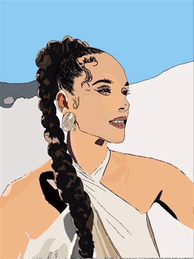 My Second Attempt at drawing Alicia Keys| My Road To My Very Own Anime| learning Blend Tones