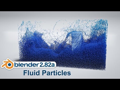Blender Tutorial - Mantaflow Simulation Fluid Particles (2.82a)