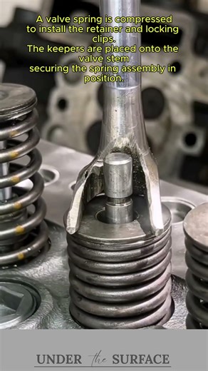 Installing Valve Spring Keepers with a Compression Tool #mechanical #repairing