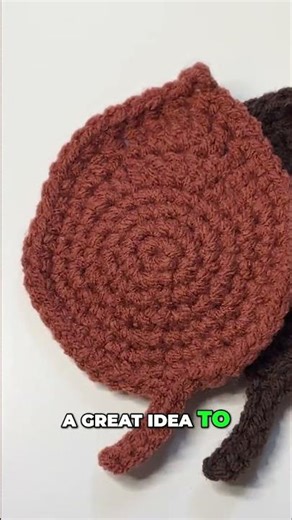 15 Minute Crochet Fall Leaf Coaster Tutorial! #fallcrochet #fallcrafts #crochetpatterns