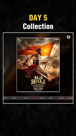 RAJA SHIVAJI DAY 5 COLLECTION 😱 50 CR. MARK CROSSED! 🚩🔥