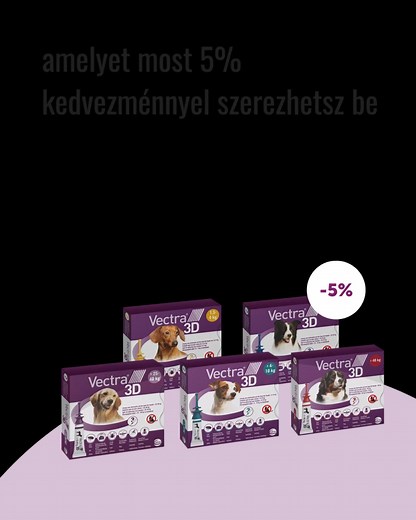 82 reactions | Védd meg kutyád a szúnyogoktól, kullancsoktól, bolháktól és legyektől egyszerre! 烈 Vásárold meg a VECTRA® 3D rácsepegtető oldatot a Petissimo webshopjából most 5% kedvezménnyel a PetNovember akció ideje alatt! ⚫ Ráadásul ajándékot is kapsz mellé! #vectra | Vectra Hungary | Facebook