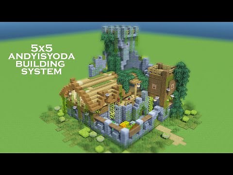 Minecraft Ruined Tower Survival Base Tutorial [EASY 5x5 System]