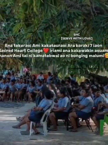 Eware namwakaina eware bonq eware hours eware minutes AO akaa bwa ea ware teekan tsk tsk. So ena bane n tekeraoi amii kataraoi ni kabane form 7s kiribwate #foryoupageシforyou #Kiribati #SacredHeartCollege #students | Rôôtâ Bædbøy Bwebweata