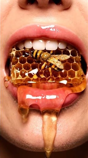 ASMR Eating Honey Bee #relaxing #relax #satisfying #asmr #eating