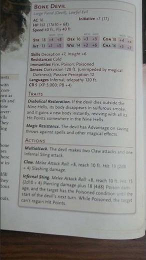 Bone Devil - DnD 5.24e