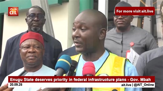 3.2K views · 95 reactions | Enugu State deserves priority in federal infrastructure plans - Gov. Mbah | AIT Online | Facebook