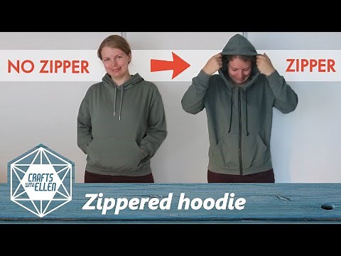 How to add a zipper to a hoodie | Sewing tutorial
