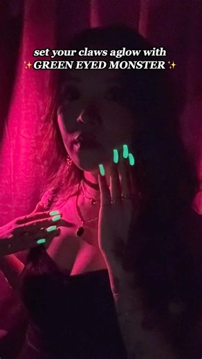 69 reactions · 19 shares | a sweet shimmer by day ☼ a glow-in-the-dark fright by night ☾✦ set your claws aglow with NEW ✪ GREEN EYED MONSTER | mooncat | Facebook