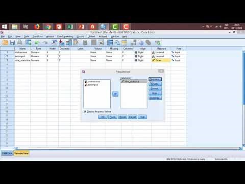 Ukuran pemusatan dan penyebaran data (SPSS)