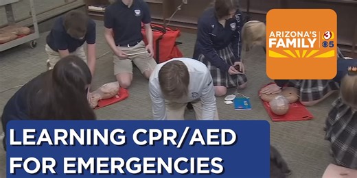 Learning CPR, how to use an AED for medical emergencies