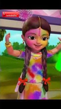 Holi hai Holi hai - होली है | Hindi Rhymes | Infobells