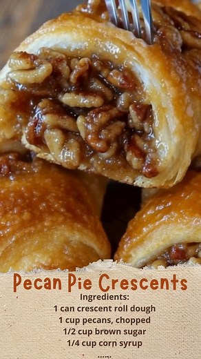 Pecan Pie Crescents Recipe | Cakecrafted Recipes