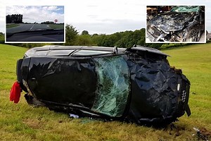 Audi RS3 driver survives horror 120mph smash after flipping off race track