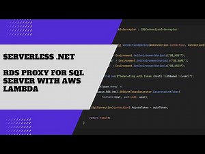 RDS Proxy for SQL Server with AWS Lambda and .NET 6