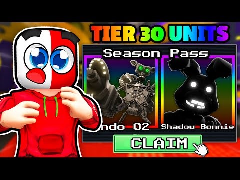 The TIER 30 SECRET PASS UNITS Are BROKEN.. (Five Nights TD)