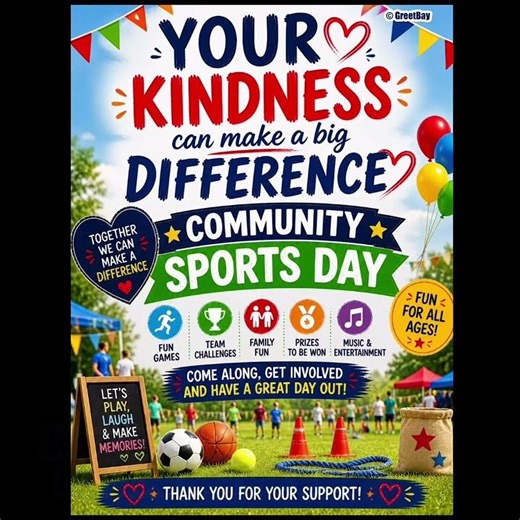 Charity Sports Day Fundraiser – Promote Your Event with a Video Message