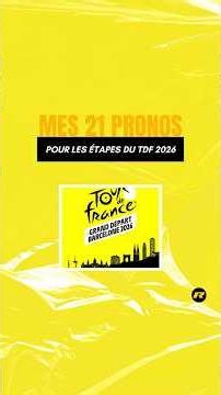 😎 Here are my picks for all 21 stages of the 2026 Tour de France! Let me know yours! #cycling