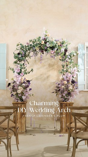 Set the scene for the ultimate romantic wedding ceremony with this charming DIY wedding arch. Our French Lavender & Plum flowers are the perfect accent to your tranquil celebration! 💜 #lingsmoment #frenchlavender #plum #weddingarch #diywedding #weddingceremony #romanticwedding #weddingflowers #weddingdecor #bridetobe #weddingideas | Ling's moment