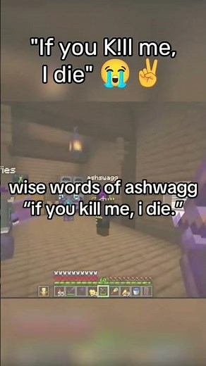 Very wise world from ashwag🙏 Minecraft Unstable Smp #shorts #memes