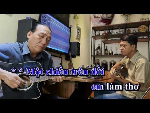 CỎ ÚA KARAOKE - Tone Nam Guitar