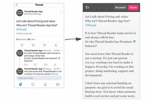 Este bot desenrolla los hilos de Twitter convirtiéndolos en páginas perfectamente legibles