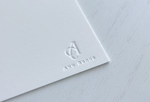 Personalized Minimalist Stationery Set Size | Custom Letterpress | A2 | Blind Emboss | String-tie Envelope | White Envelope - Etsy
