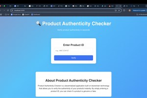 Decentralized Product Authenticity Checker Web App