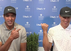 Tony Finau and Cameron Champ arguing over who hits it longer is an elite tour-pro problem