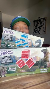 4.7K views · 1.8K reactions | Jurassic World Cake Bites Review @theoriginalcakebites • Raptor Vanilla Swirl • T-Rex Party Cake Available now at 7-Eleven @7eleven | Munch With Des | Facebook