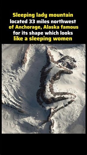 The Sleeping Lady mountain 😱😱😨 #alaska #trendingshorts