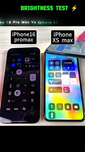 iPhone 16 Pro Max vs iPhone XS Max Brightness Comparison Test ☀️#shorts #trending #viral