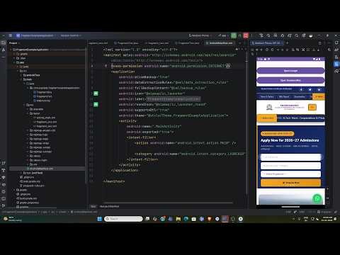 To create an Android application to display different web pages using Fragmentsand WebView componen