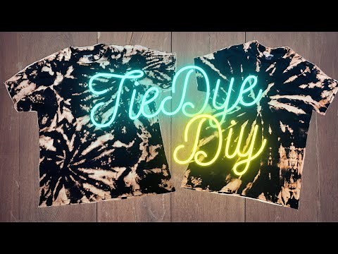 DIY How to Tie-Dye Black T-shirt with bleach 2 Easy Methods for Beginners With Awesome Results| ASMR