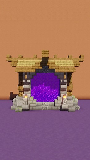 Medieval Nether Portal #minecraft #minecraftbuild #minecraftbuilding #minecrafttutorial