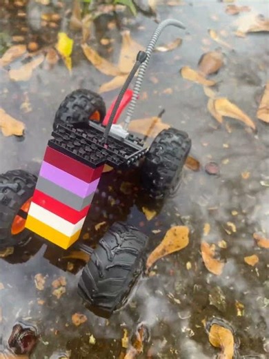 Lego lean posted on block