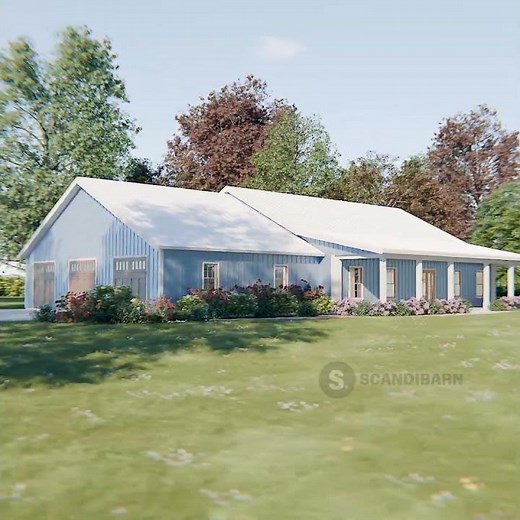 80x60 Barndominium Floor Plans | 4 Bedroom House Plan 4300 sq ft | PDF