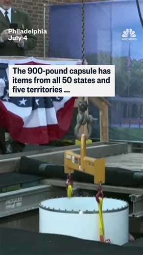 America 250 time capsule is lowered into its resting spot for the next 250 years
