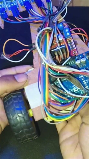 Day 3: Coding the brain 🧠Now the robot starts to think 🤖#LineFollower #Coding #Arduino #Robotics